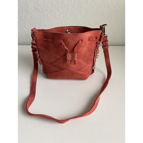 Parfois Crossbody Suede Handbag Bag European Made In Portugal Check Pictures - Picture 1 of 12